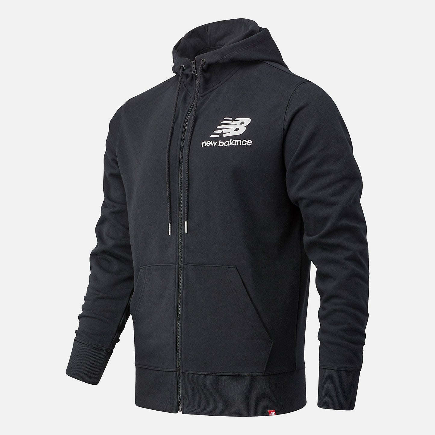 NB Essentials Stacked Full Zip Hoodie | New Balance Clothing Black - Men