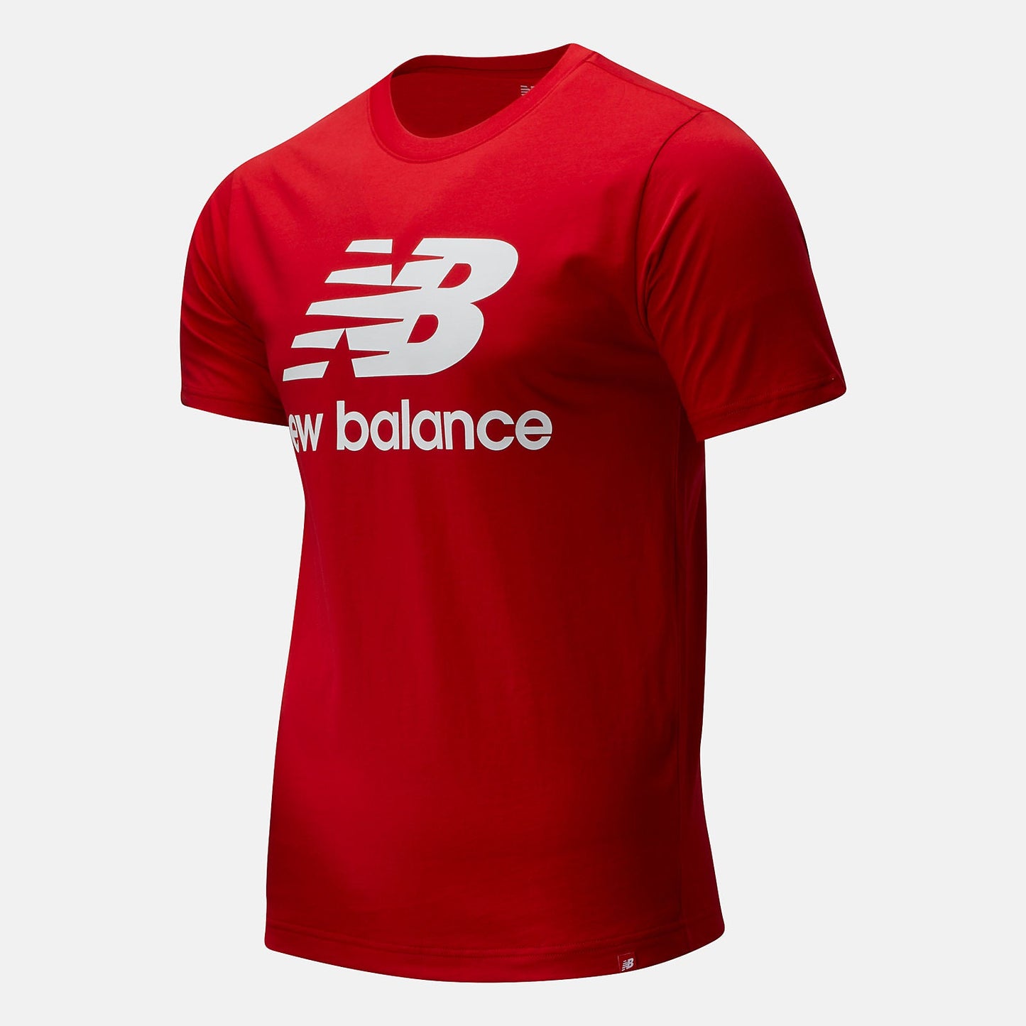 Essentials Stacked Logo Tee | New Balance Clothing Team Red - Men