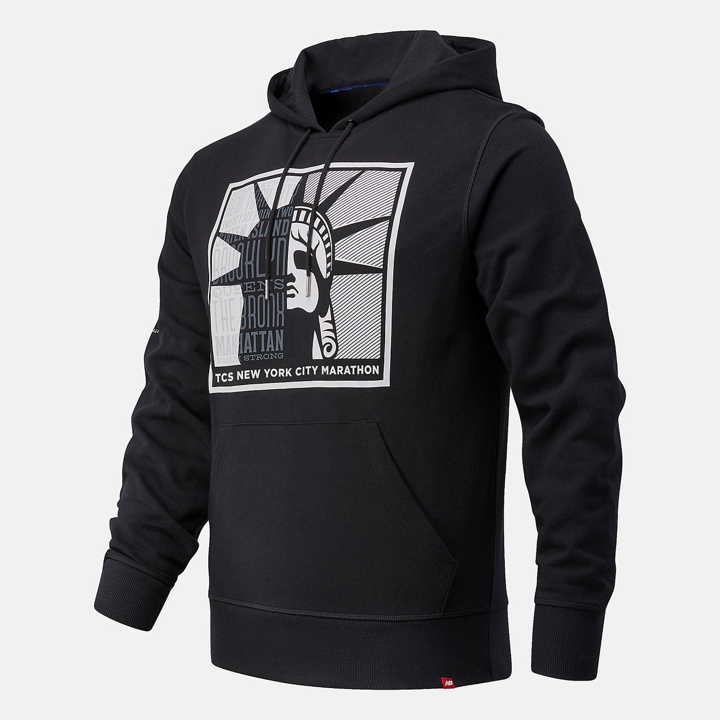 NYC Marathon Essentials Stacked Logo Po Hoodie | New Balance Clothing Black - Men