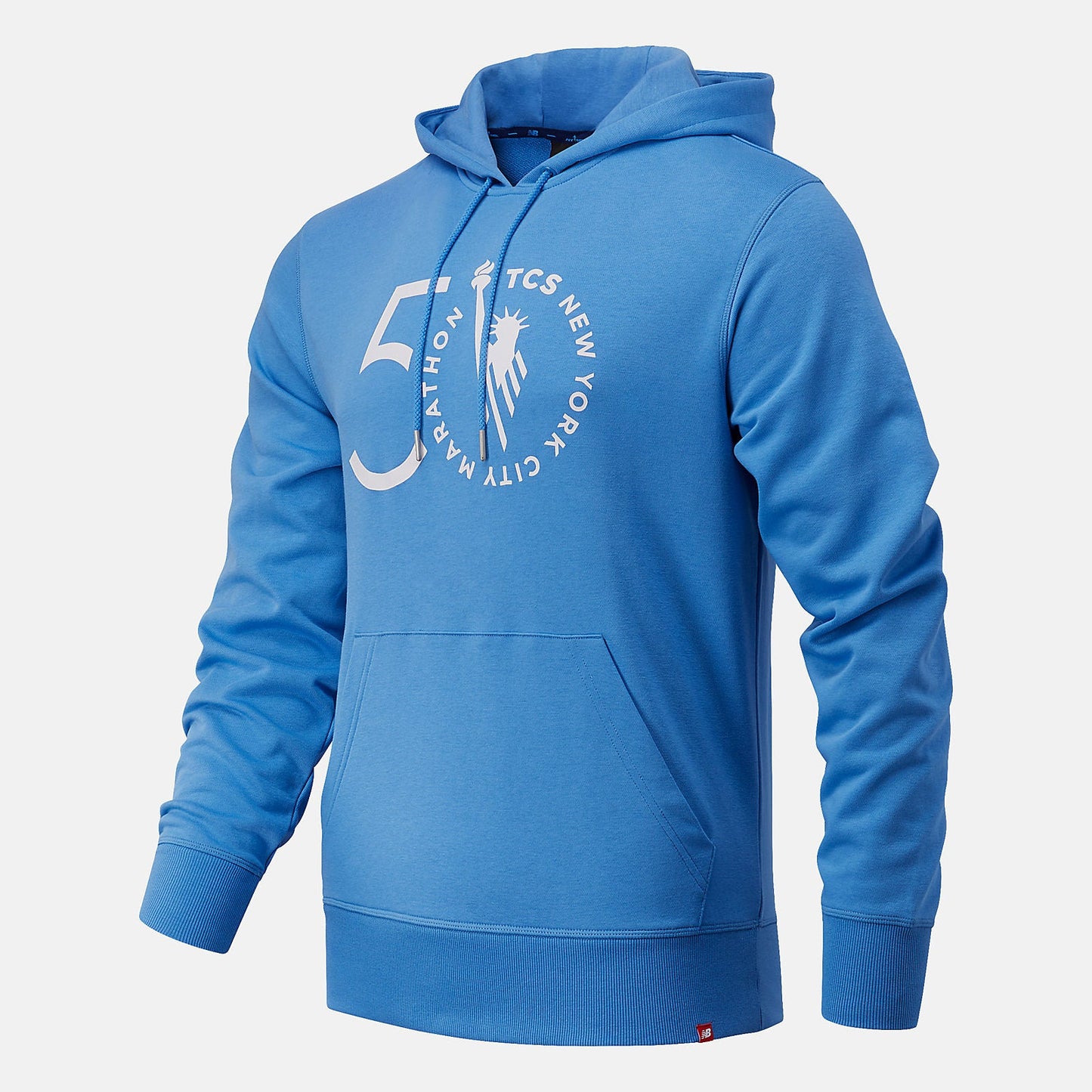 NYC Marathon Essentials Stacked Logo Po Hoodie | New Balance Clothing Faded Cobalt - Men