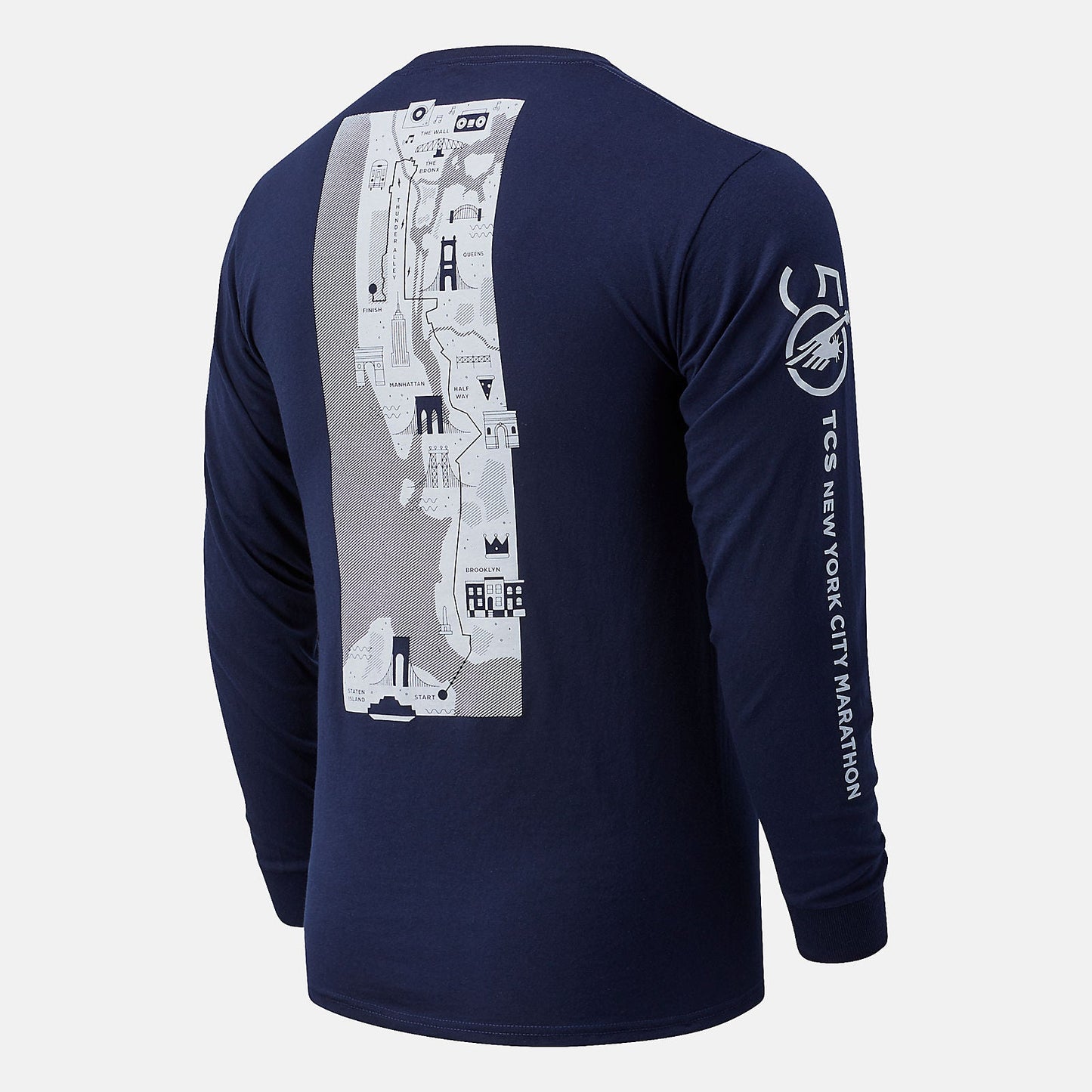 NYC Marathon Map Long Sleeve | New Balance Clothing Pigment - Men