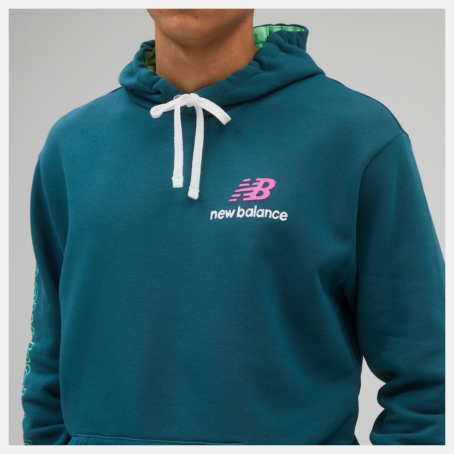 NB Athletics Clash Hoodie | New Balance Clothing Mountain Teal - Men