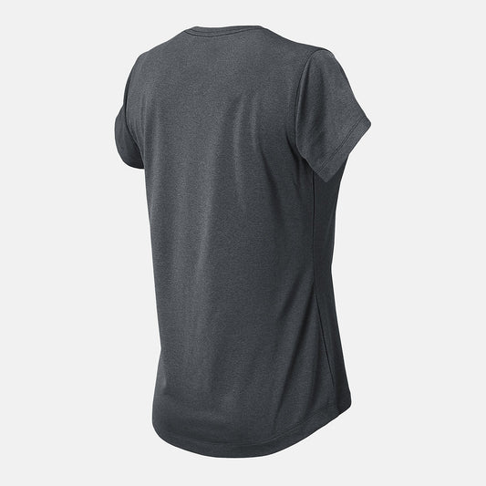 NB Short Sleeve Tech Tee | New Balance Clothing Dark Heather Grey - Women