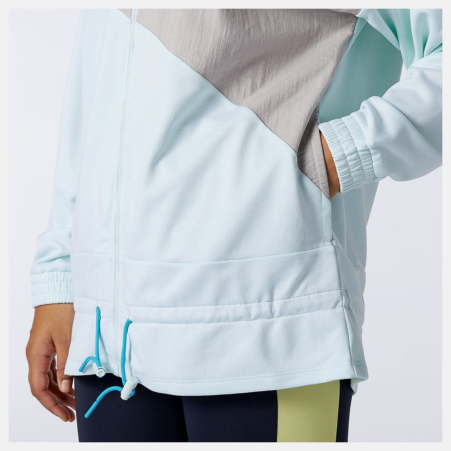 Achiever Mix Media Jacket | New Balance Clothing White/Jade - Women
