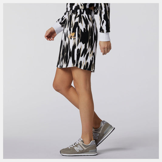 NB Athletics Collide Printed Terry Skirt | New Balance Clothing White - Women
