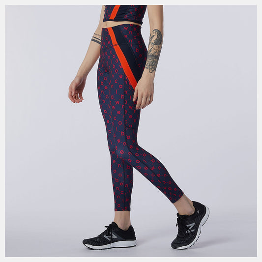 Transform 7/8 NBSleek Printed Tight | New Balance Clothing Blaze - Women