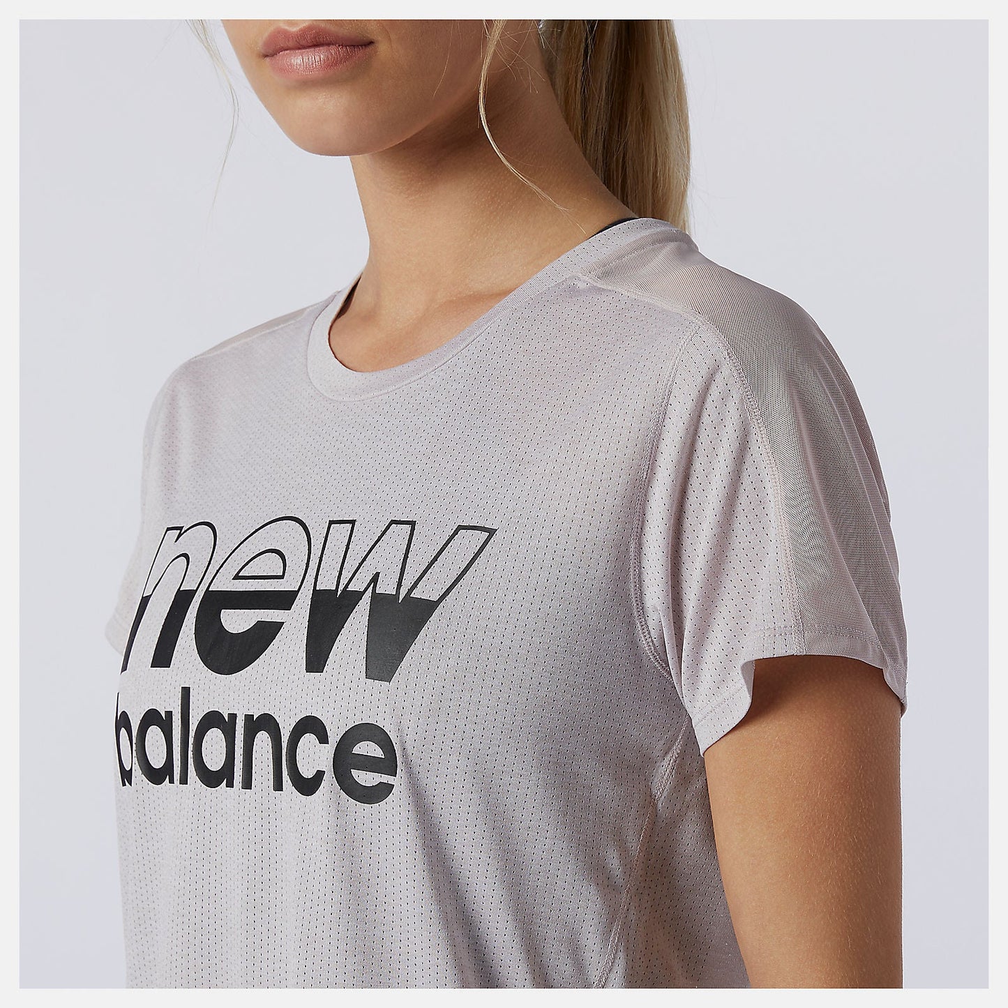 Printed Impact Run Short Sleeve | New Balance Clothing Logwood Heather - Women