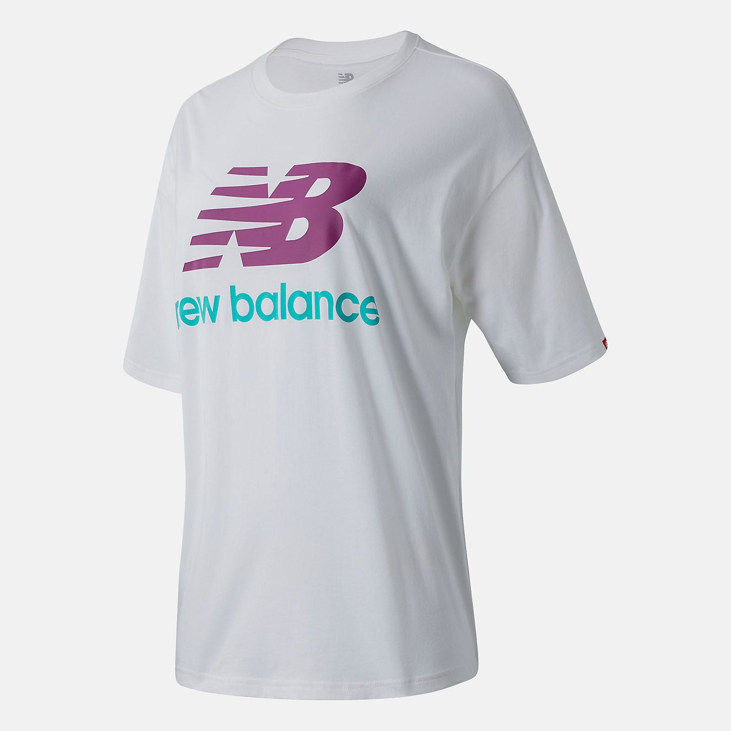 NB Essentials Stacked Logo Tee | New Balance Clothing White Multi - Women