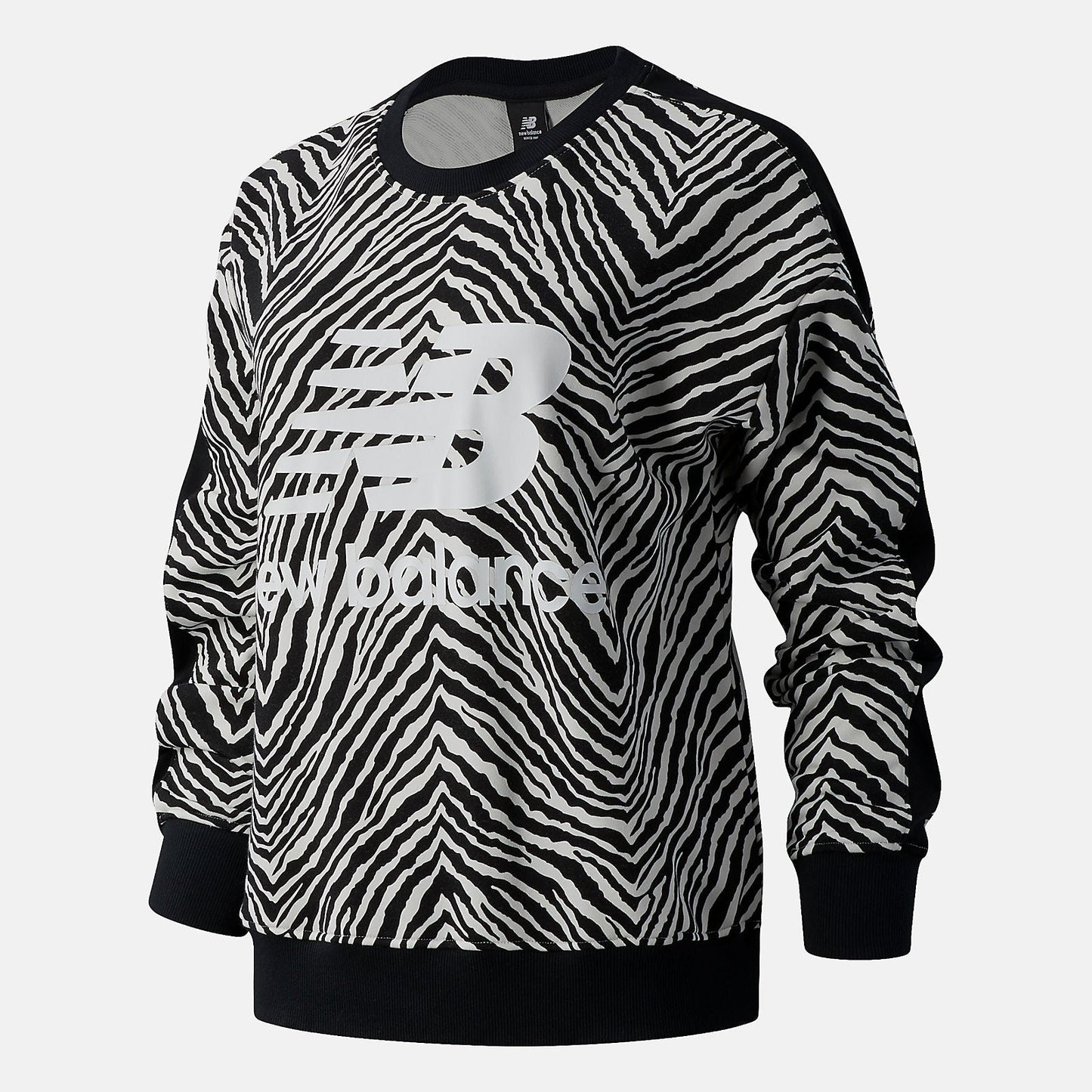 NB Athletics AOP Animal Print Crew | New Balance Clothing White Multi - Women