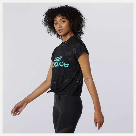 Achiever Collide Open Mesh Tee | New Balance Clothing Black - Women