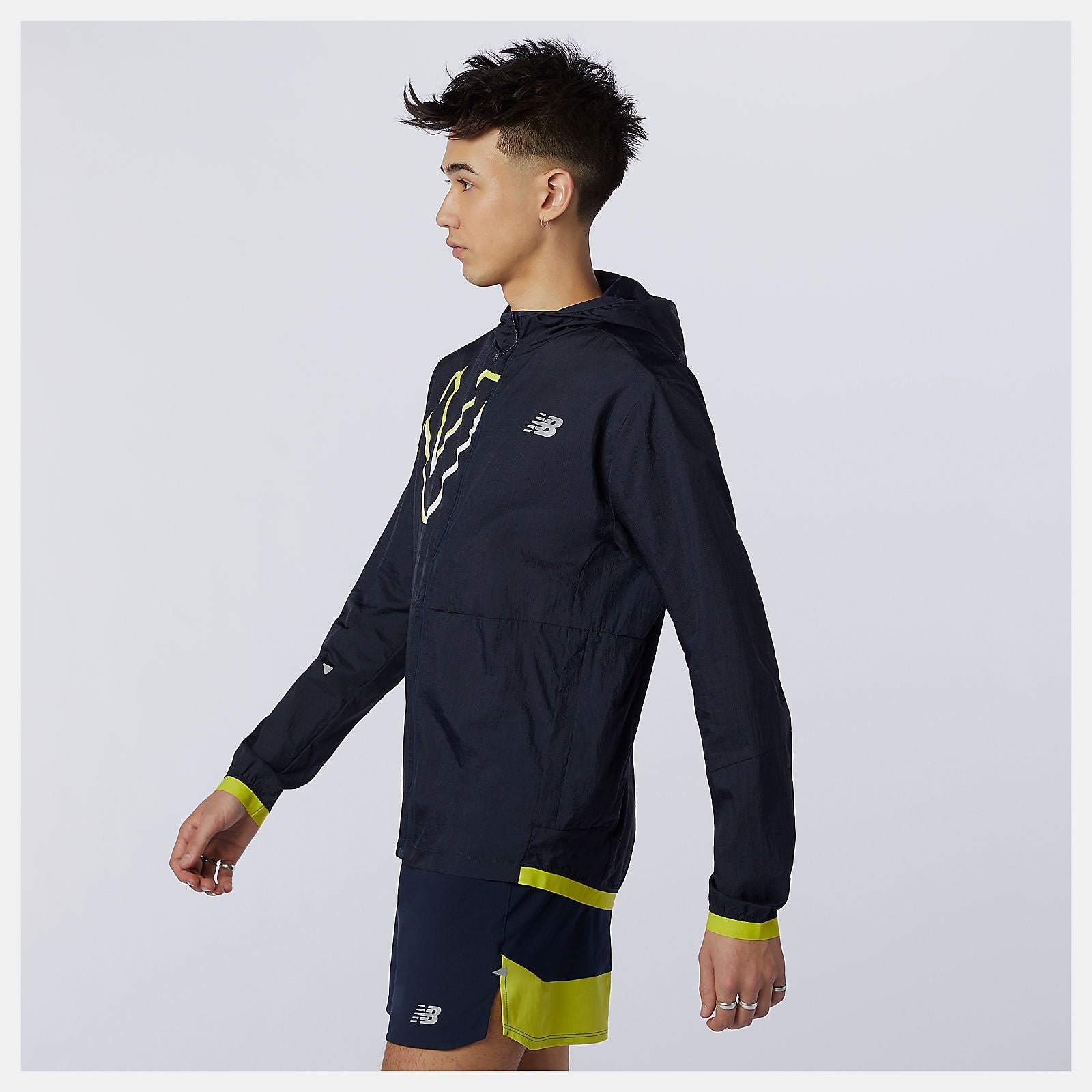 Printed Impact Run Light Pack Jacket | New Balance Clothing Sulpher Yellow - Men