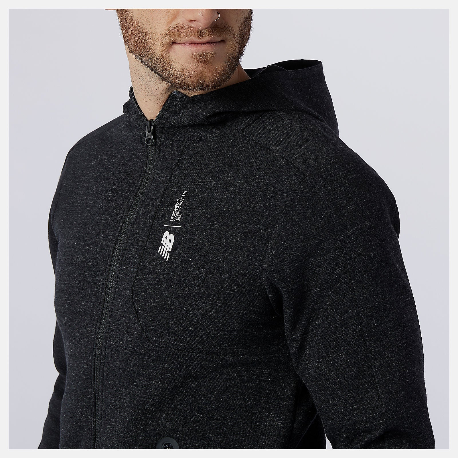 Fortitech Fleece Full Zip | New Balance Clothing Black Heather - Men