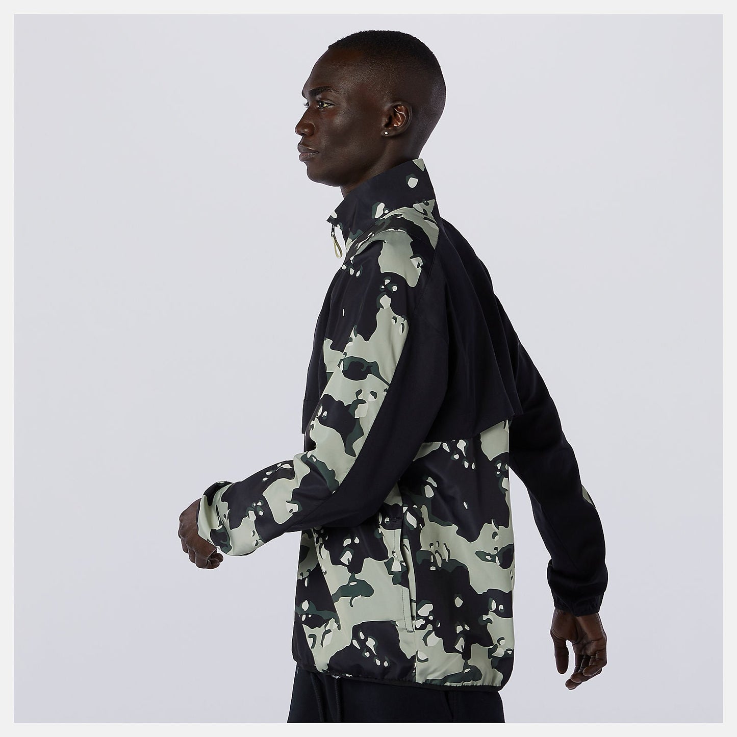 NB Essentials Camo Anorak | New Balance Clothing Black/Magnet - Men