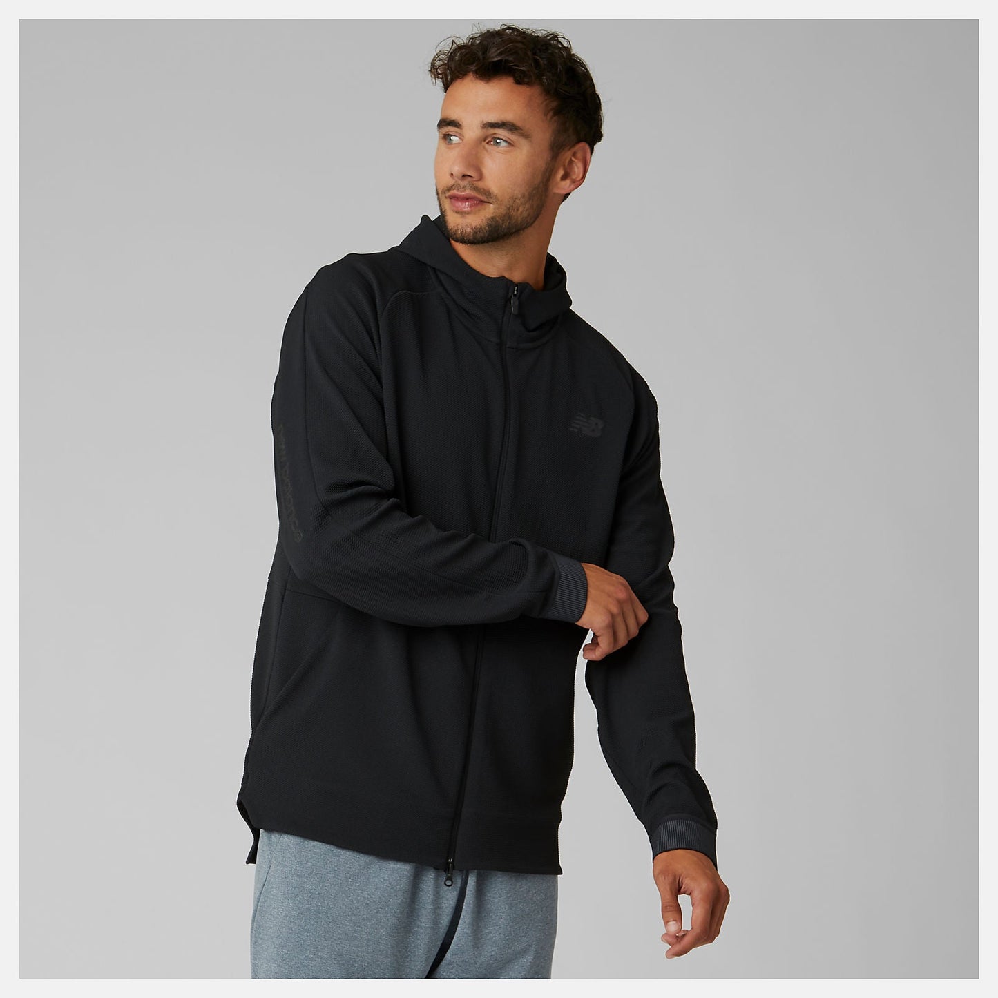 NB Basketball Finisher Full Zip | New Balance Clothing Black/White - Men