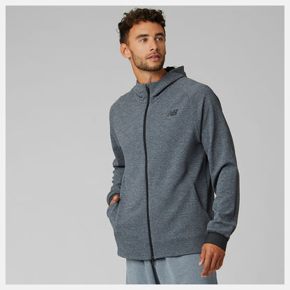 NB Basketball Finisher Full Zip | New Balance Clothing Athletic Grey/Black and White - Men