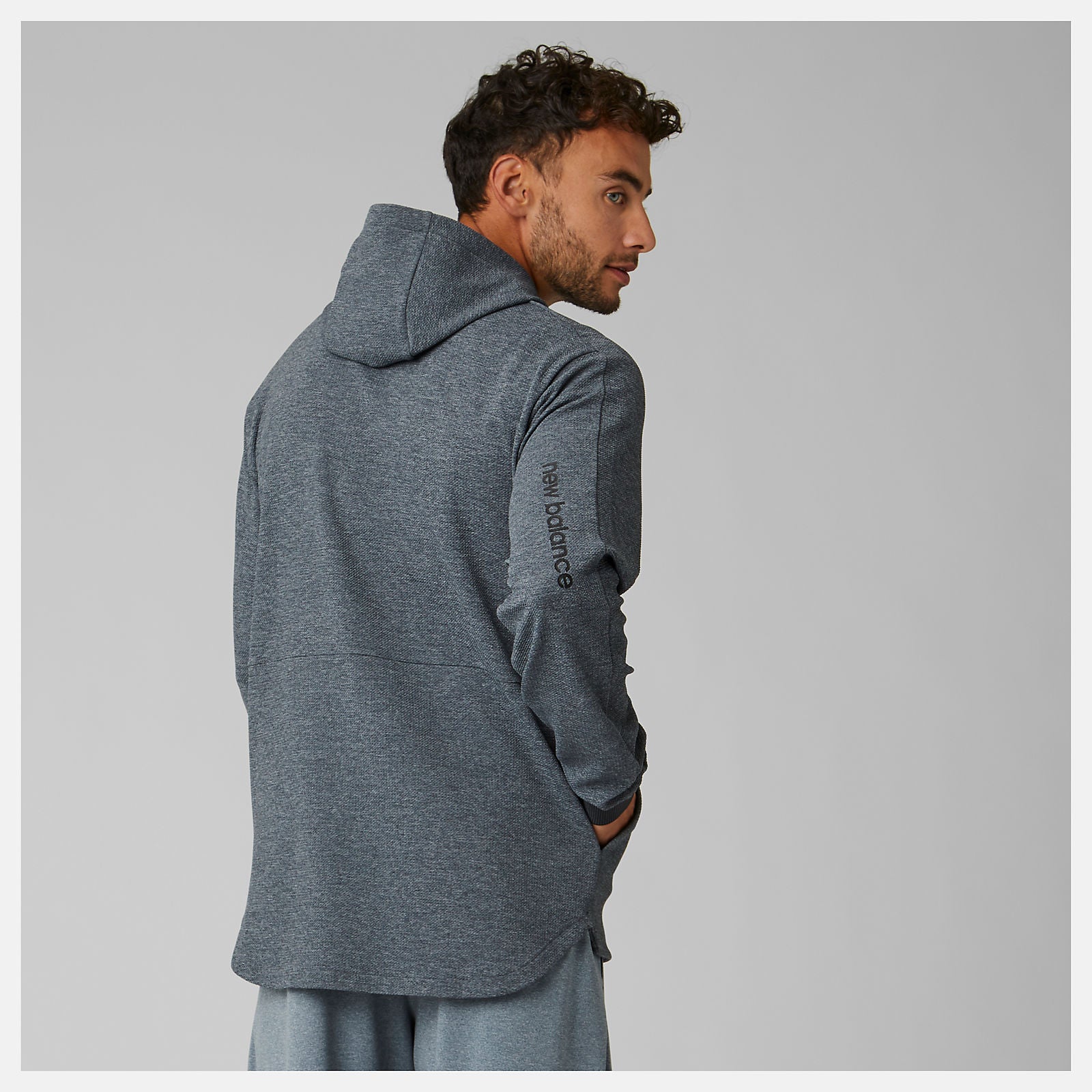 NB Basketball Finisher Full Zip | New Balance Clothing Athletic Grey/Black and White - Men