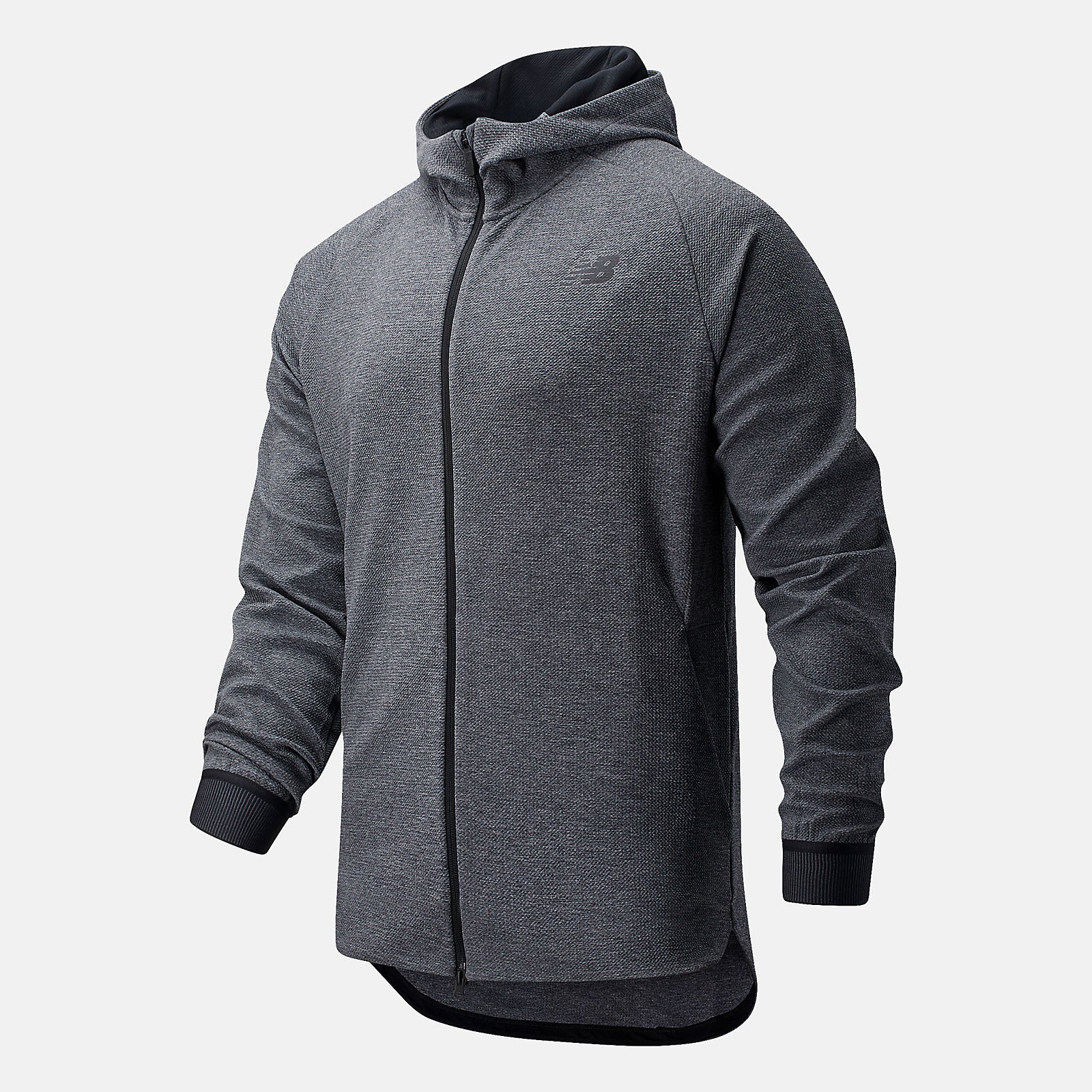 NB Basketball Finisher Full Zip | New Balance Clothing Athletic Grey/Black and White - Men