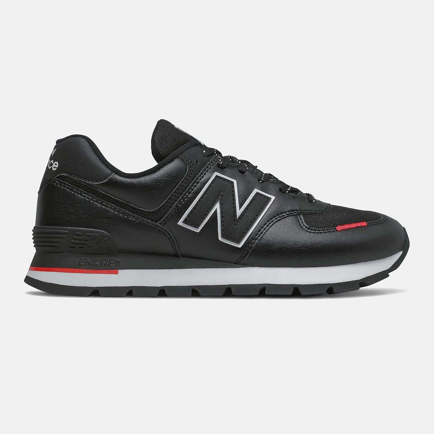 574 Rugged | New Balance Shoes Black/Velocity Red - Men