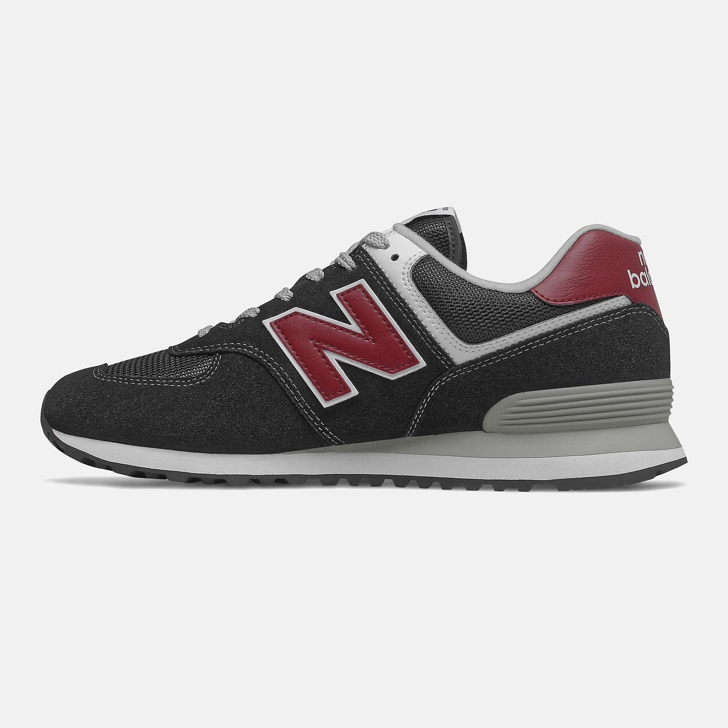 574 | New Balance Shoes Black/NB Scarlet - Men