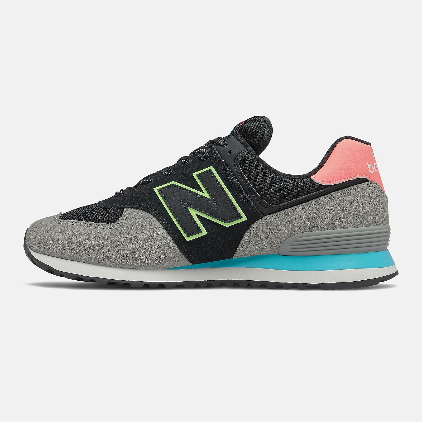 574 | New Balance Shoes Black/Paradise Pink - Men