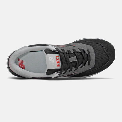 574 | New Balance Shoes Black/Velocity Red - Men