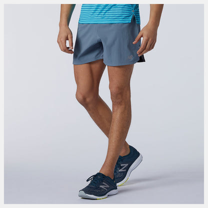 Impact Run 5 Inch Short | New Balance Clothing Ocean Grey - Men