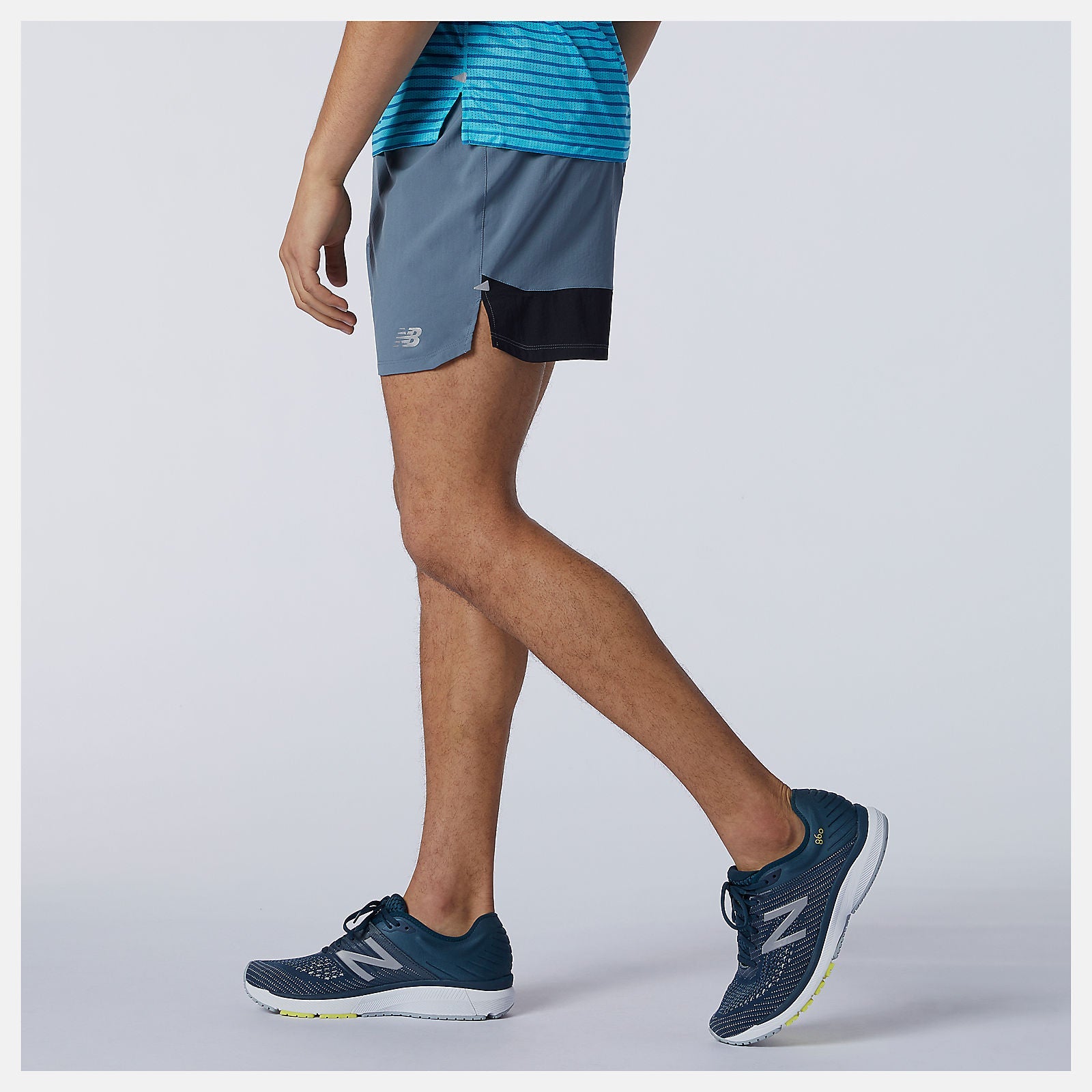 Impact Run 5 Inch Short | New Balance Clothing Ocean Grey - Men