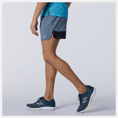 Impact Run 5 Inch Short | New Balance Clothing Ocean Grey - Men
