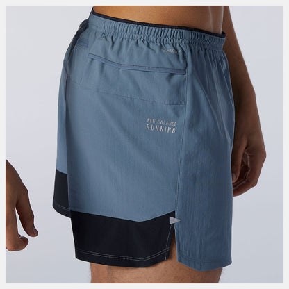 Impact Run 5 Inch Short | New Balance Clothing Ocean Grey - Men