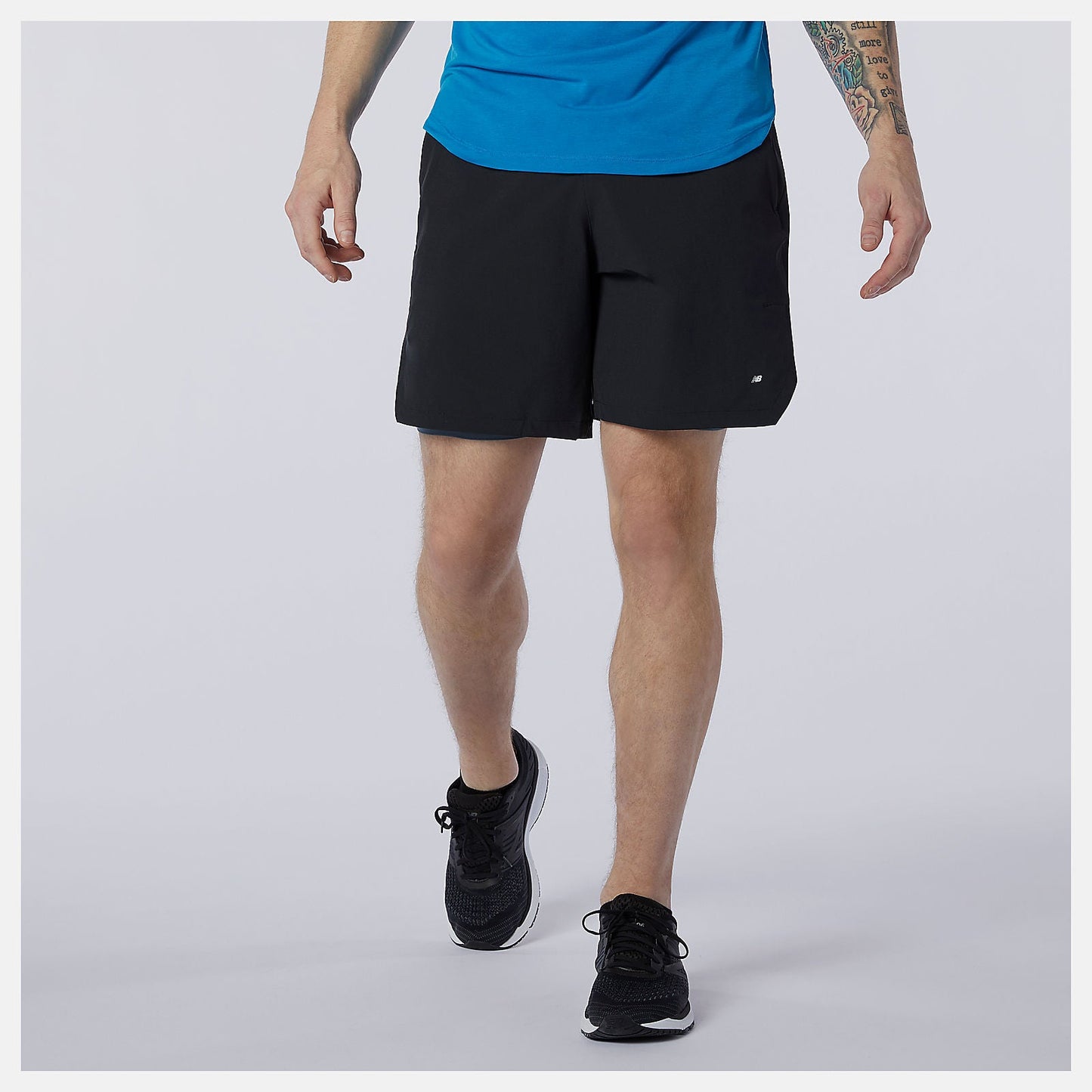 Fortitech 7 inch 2 In 1 Short | New Balance Clothing Black/Grey - Men