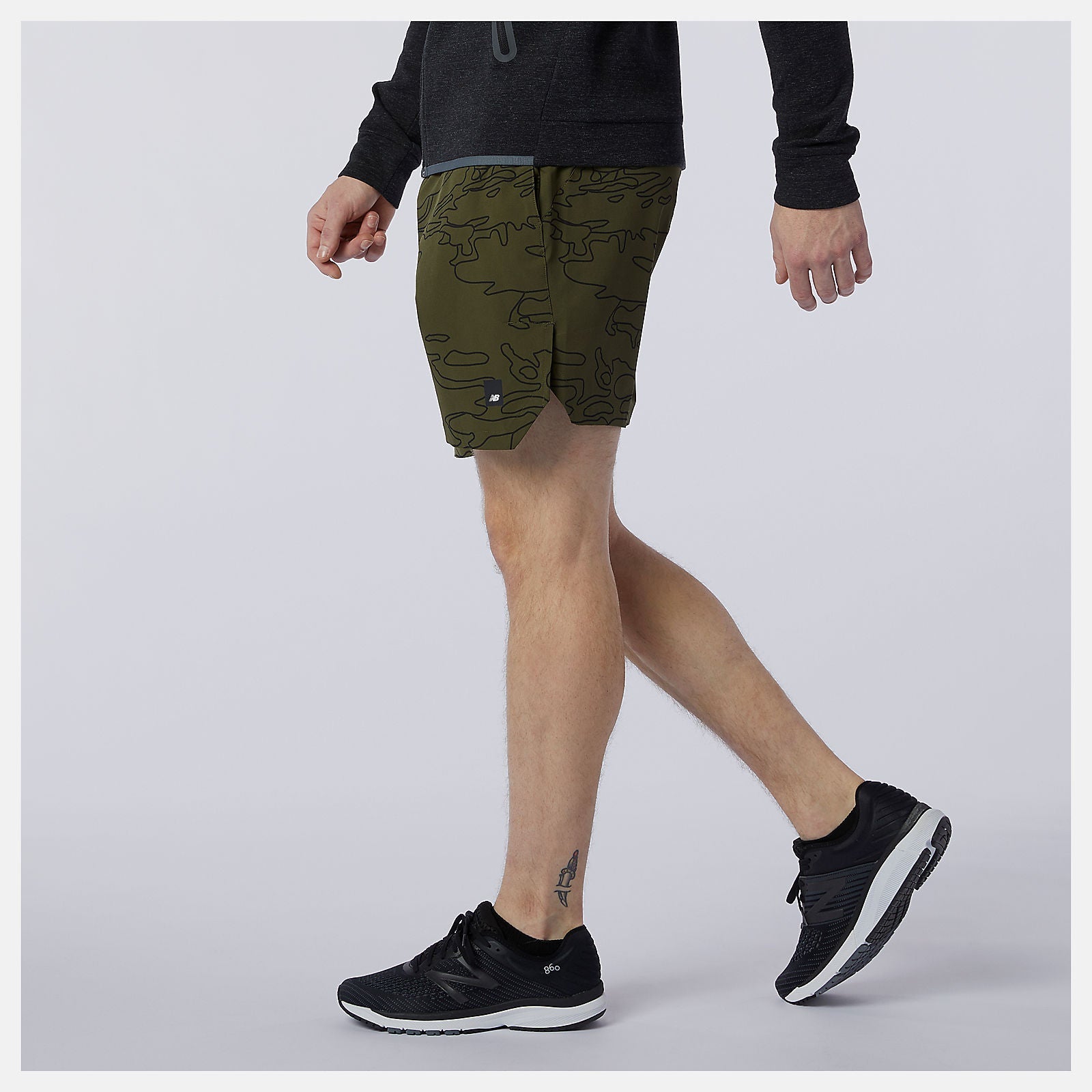 Fortitech Graphic 7 inch Woven Short | New Balance Clothing Oak Leaf Green - Men