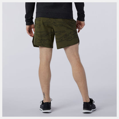 Fortitech Graphic 7 inch Woven Short | New Balance Clothing Oak Leaf Green - Men