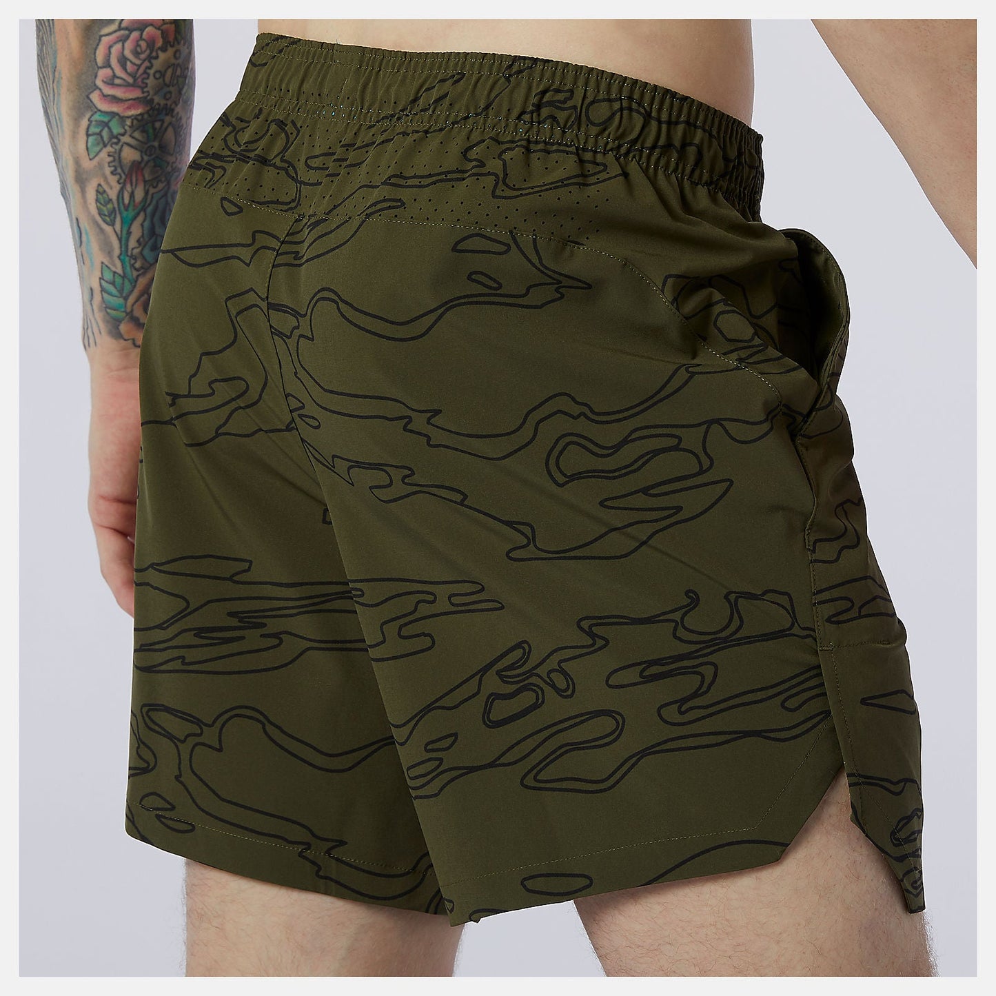 Fortitech Graphic 7 inch Woven Short | New Balance Clothing Oak Leaf Green - Men
