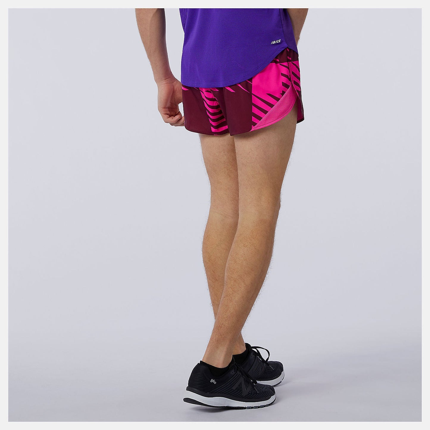 Printed Fast Flight 3 inch Split Short | New Balance Clothing Garnet - Men
