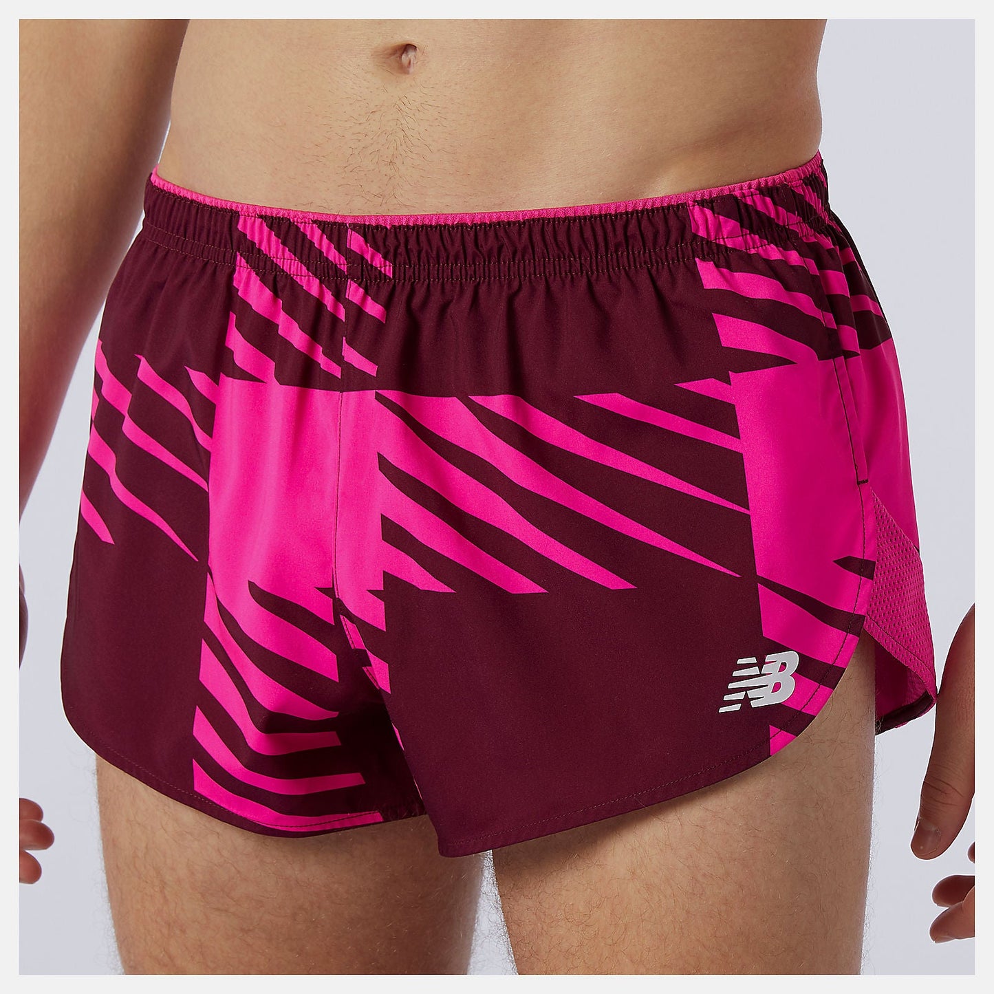 Printed Fast Flight 3 inch Split Short | New Balance Clothing Garnet - Men