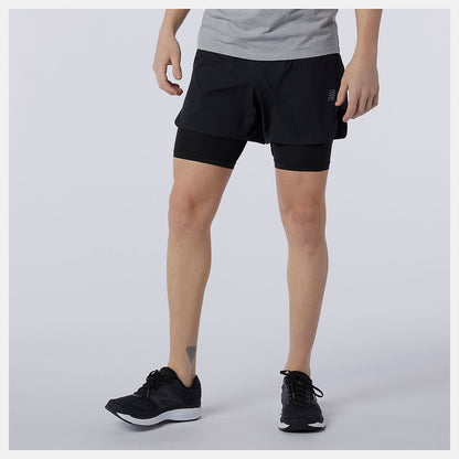 Q Speed Fuel 2 in 1 5 Inch Short | New Balance Clothing Black - Men