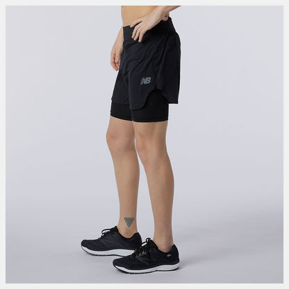 Q Speed Fuel 2 in 1 5 Inch Short | New Balance Clothing Black - Men