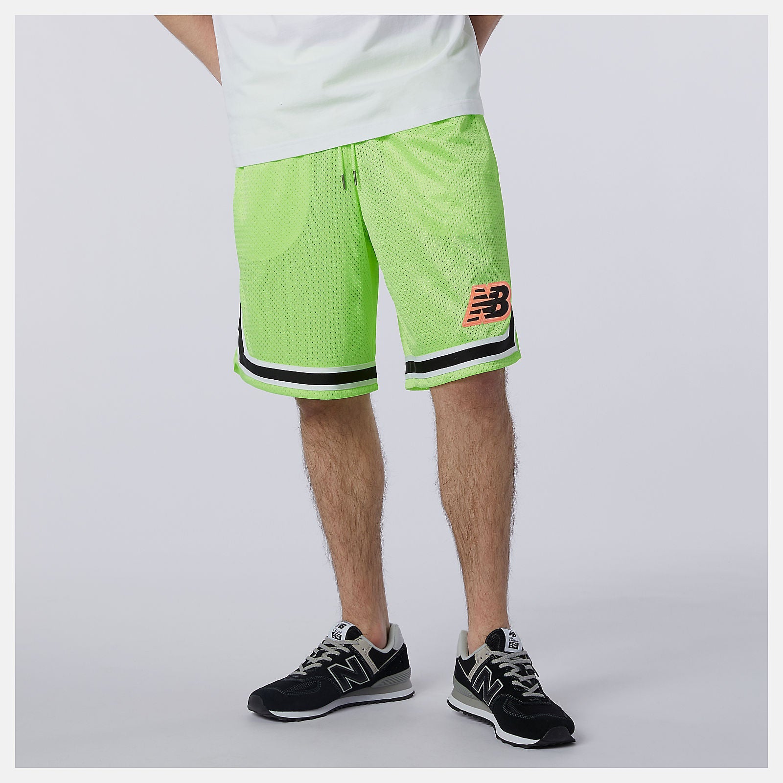 NB Athletics Psy Varsity Mesh Short | New Balance Clothing Bleached Lime Glo - Men