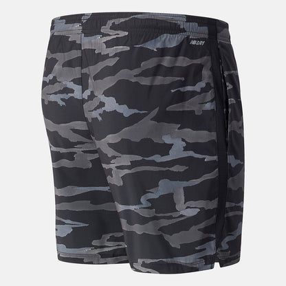 Printed Accelerate 7 In Short | New Balance Clothing Black/Grey - Men