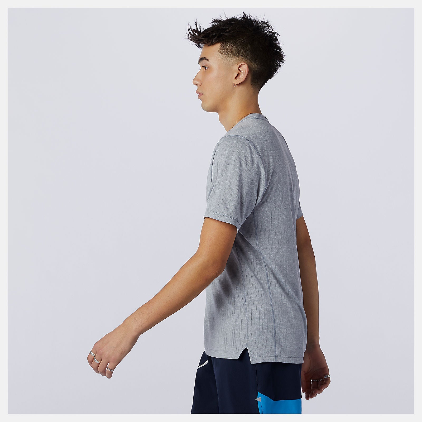 Impact Run Short Sleeve | New Balance Clothing Athletic Grey - Men