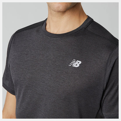 Impact Run Short Sleeve | New Balance Clothing Black Heather - Men