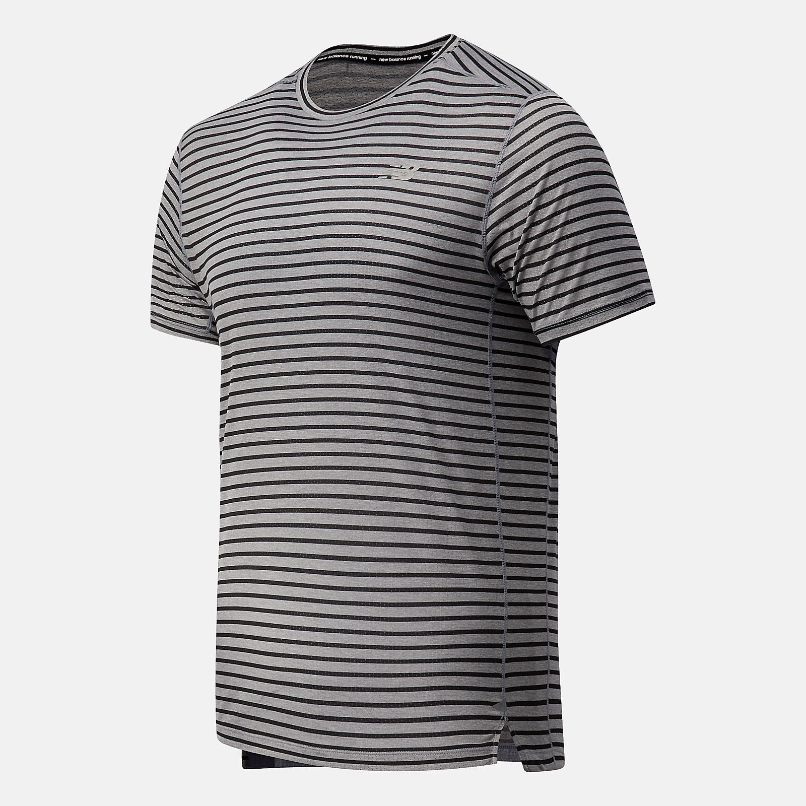 Printed Impact Run Short Sleeve | New Balance Clothing Athletic Grey/Multi Color - Men