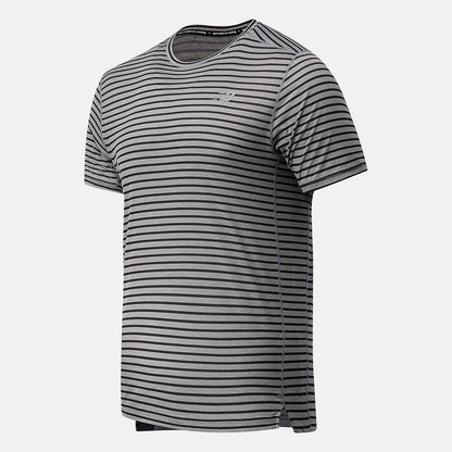 Printed Impact Run Short Sleeve | New Balance Clothing Athletic Grey/Multi Color - Men