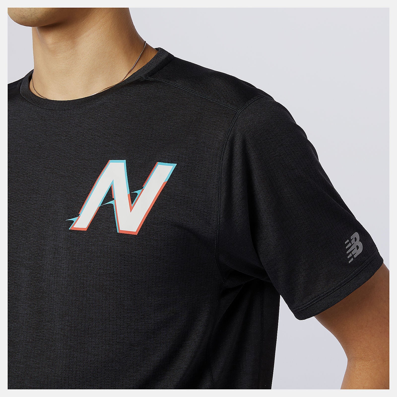 Printed Impact Run Short Sleeve | New Balance Clothing Wave Blue - Men