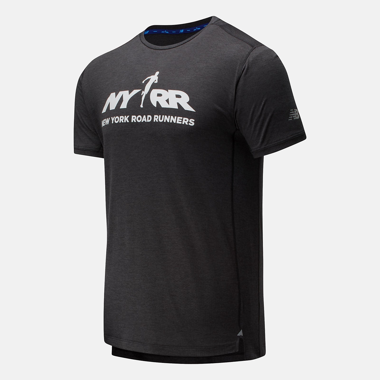 RFL Printed Impact Run Short Sleeve | New Balance Clothing Black Heather - Men