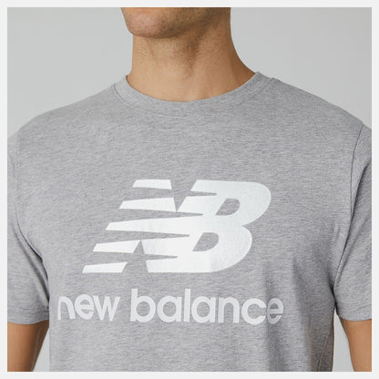 Essentials Stacked Logo Tee | New Balance Clothing Athletic Grey - Men