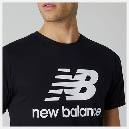 Essentials Stacked Logo Tee | New Balance Clothing Black - Men
