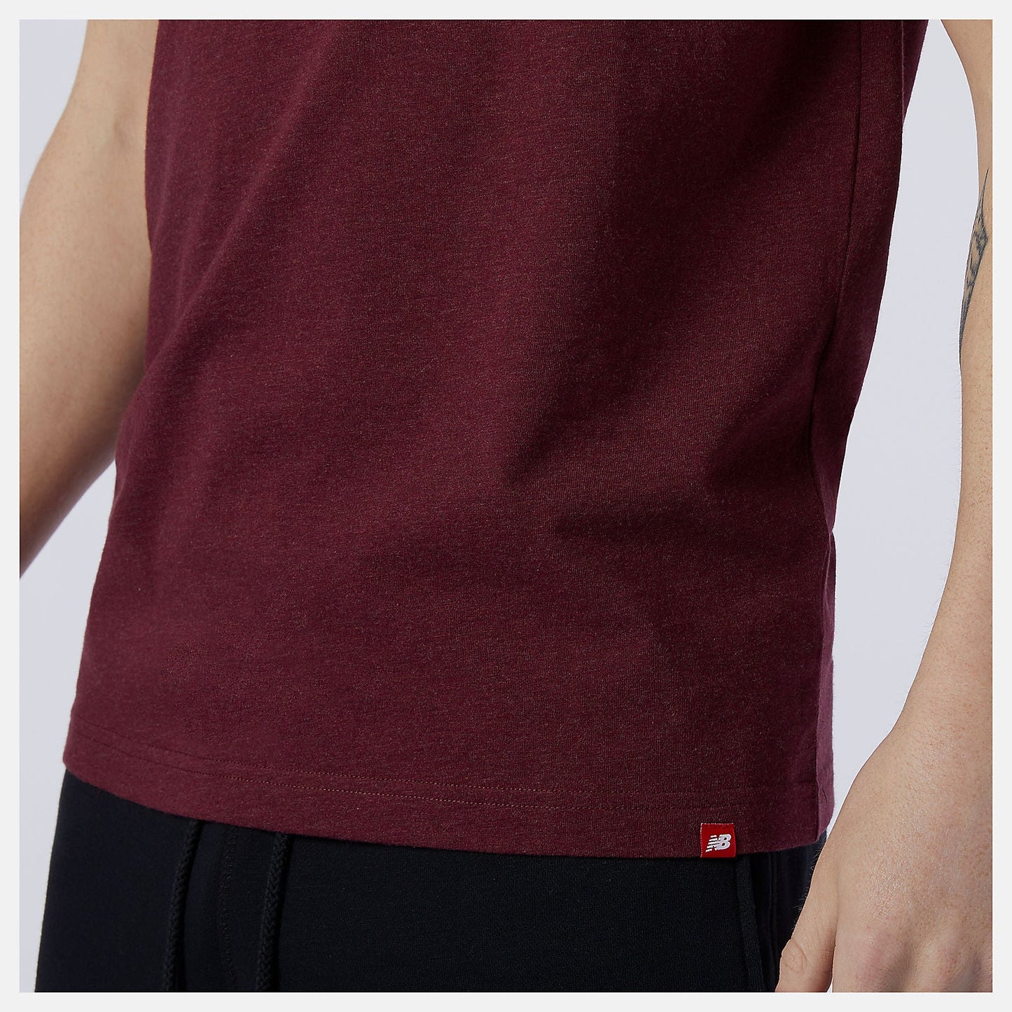 Essentials Stacked Logo Tee | New Balance Clothing Garnet - Men