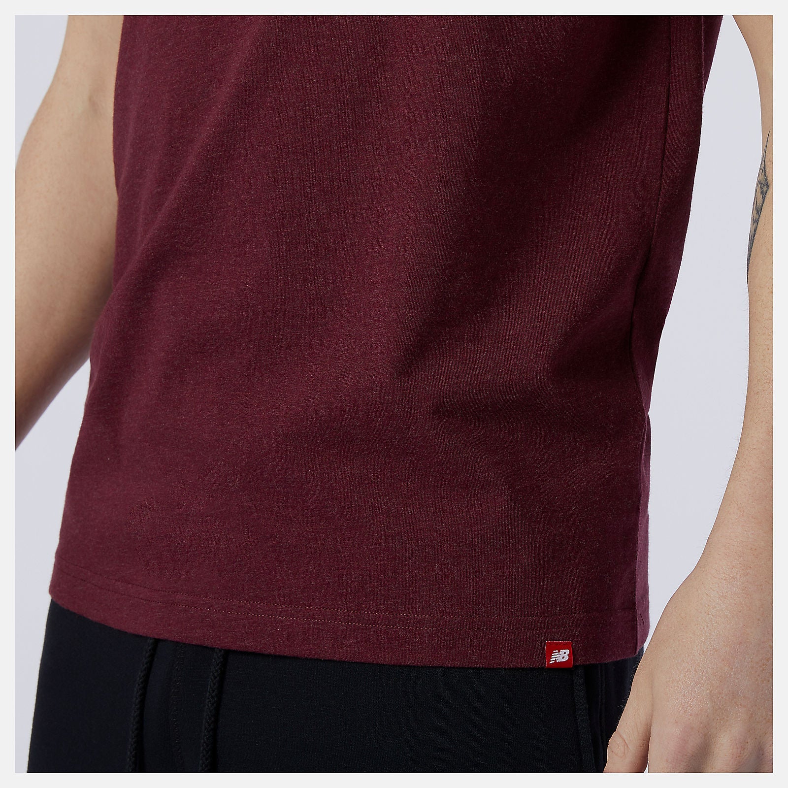 Essentials Stacked Logo Tee | New Balance Clothing Garnet - Men