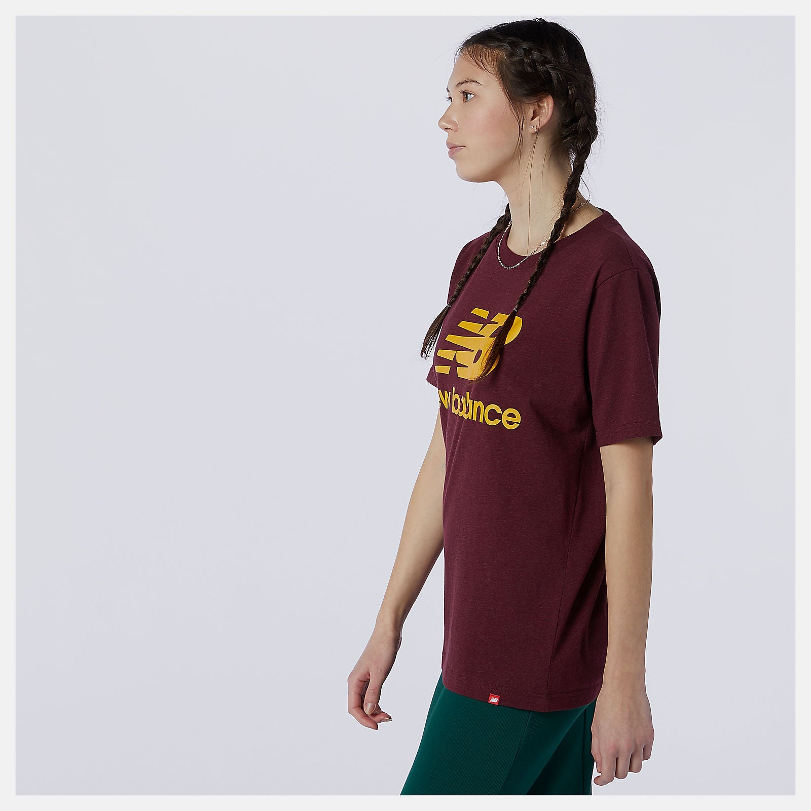 Essentials Stacked Logo Tee | New Balance Clothing Garnet - Men